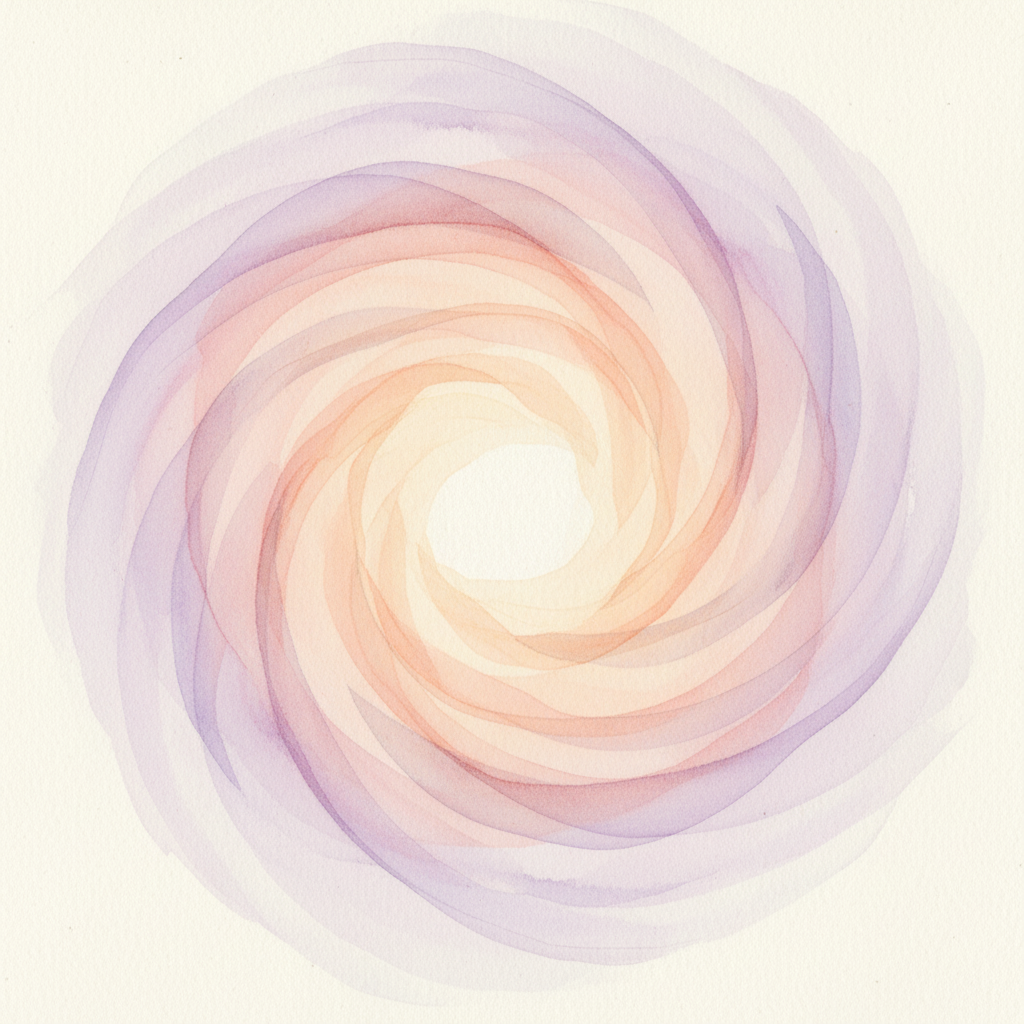 Soft pastel gradient abstract illustration with concentric flowing layers