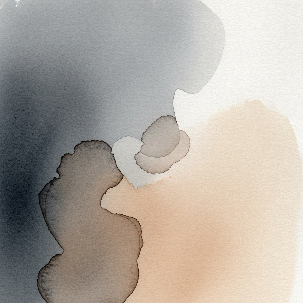 Abstract watercolor wash in cool stone grey and warm taupe — Cleo brand aesthetic